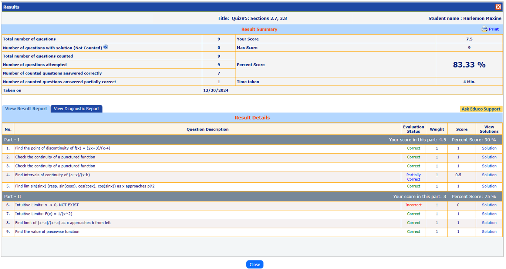 Assessments and Evaluation